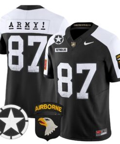 Casey Reynolds Jersey 87 Army Black Knights 2025 Screaming Eagles Black Alter