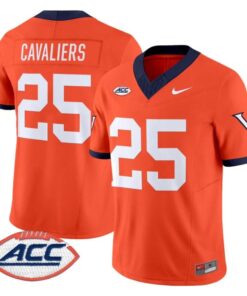 Cavaliers Jersey 25 Virginia Cavaliers 1995 Throwbacks Stitched Orange