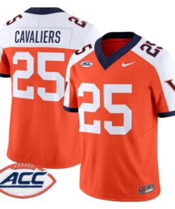 Cavaliers Jersey 25 Virginia Cavaliers 1995 Throwbacks Stitched Orange Alter