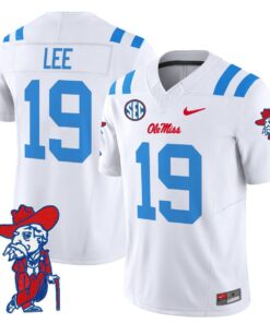 Cayden Lee Jersey 19 Ole Miss Rebels 2025 Limited V2 Stitched White Limited
