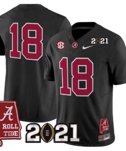 Champions Jersey #18 Alabama 2021 CFP Championship Alabama Map