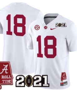 Alternative view of Champions Jersey #18 Alabama 2021 CFP Championship Alabama Map