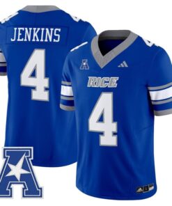Chase Jenkins Jersey 4 Rice Owls 2025 Vapor Limited Stitched Light Blue