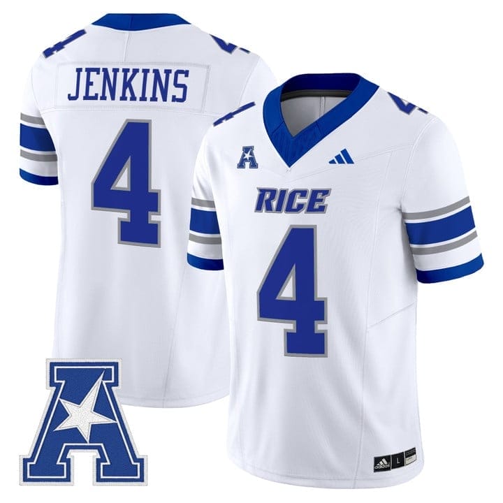 Chase Jenkins Jersey #4 Rice Owls 2025 Vapor Limited Stitched