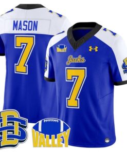Chase Mason Jersey 7 South Dakota State Jackrabbits 2025 Stitched Blue Alter