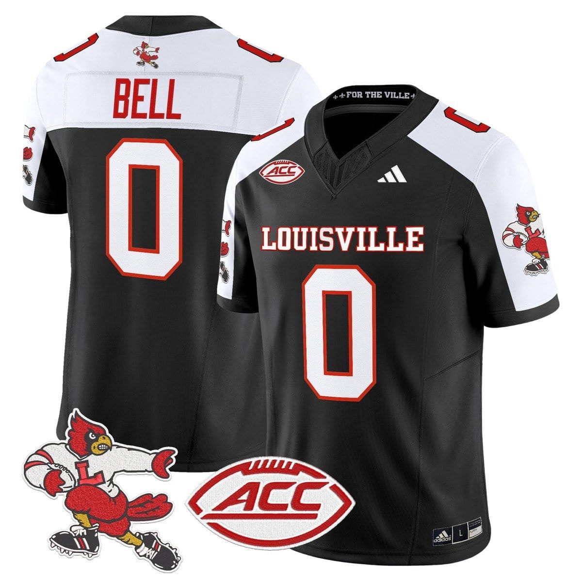Chris Bell Jersey #0 Louisville Cardinals 1980s Throwback Stitched - Image 3