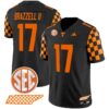 Chris Brazzell II Jersey 17 Tennessee Vols Rebrand 2026 Checkerboard Black