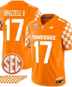 Chris Brazzell II Jersey 17 Tennessee Vols Rebrand 2026 Checkerboard Orange