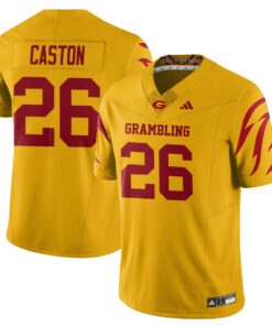 Cisco Caston Jersey 26 Grambling State Football 2025 Special Stitched Yellow
