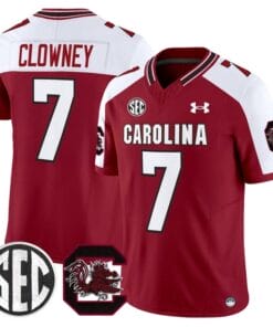 Clowney Jersey 7 South Carolina Gamecocks 2025 Stitched Garnet Alternate