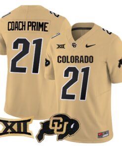 Coach Prime Jersey 21 Colorado Buffaloes 2025 Limited Stitched Gold
