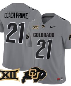 Coach Prime Jersey 21 Colorado Buffaloes 2025 Limited Stitched Gray