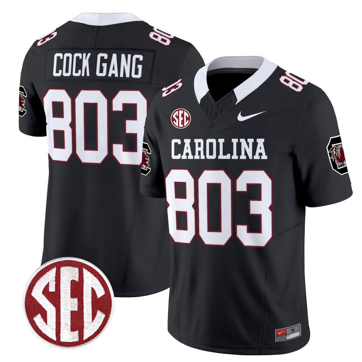 Cock Gang Jersey #803 Carolina 1980 Throwback Rebrand 2026 Stitched