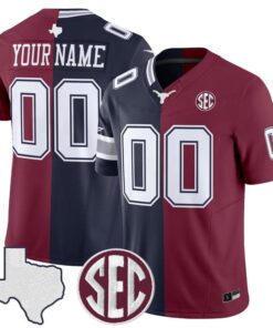 Cowboys Aggies College Football Split Vapor Limited Custom Jersey Stitched