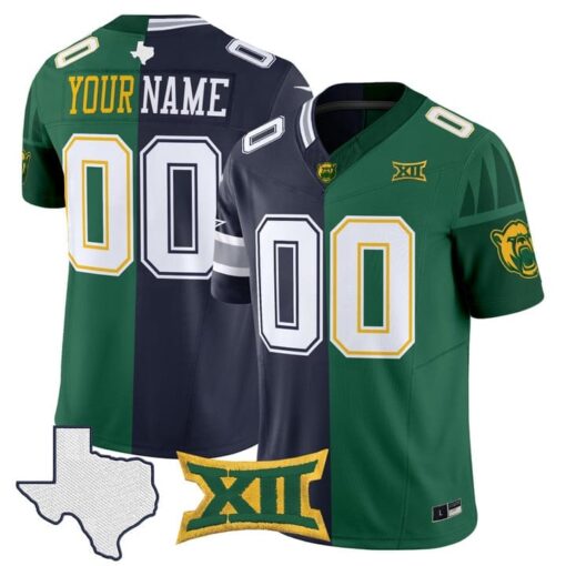 Cowboys Bears College Football Split Vapor Limited Custom Jersey Stitched