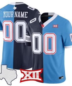 Cowboys Cougars College Football Split Vapor Limited Custom Jersey Stitched