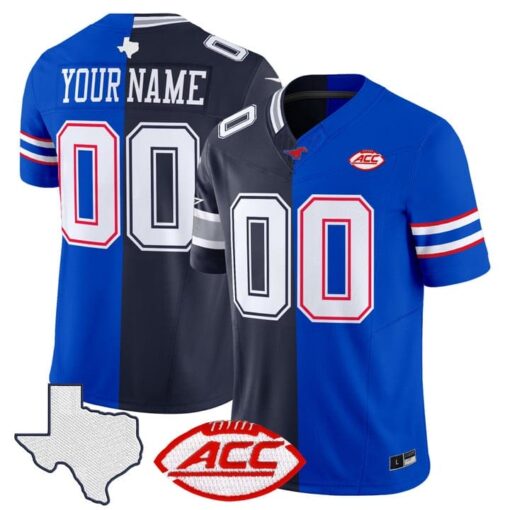 Cowboys SMU College Football Split Vapor Limited Custom Jersey Stitched