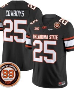 Cowboys Jersey #25 Oklahoma State Cowboys 2025 Leslie O'neal Patch