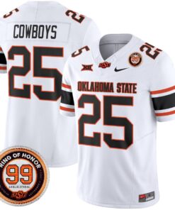Alternative view of Cowboys Jersey #25 Oklahoma State Cowboys 2025 Leslie O'neal Patch