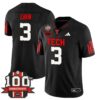 Coy Eakin Jersey 3 Texas Tech Football 100th Anniversary Stitched Black