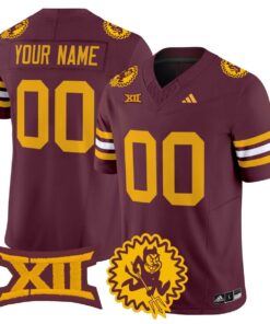 Custom Arizona State Sun Devils Jersey 1975 Throwback Vapor Stitched Maroon