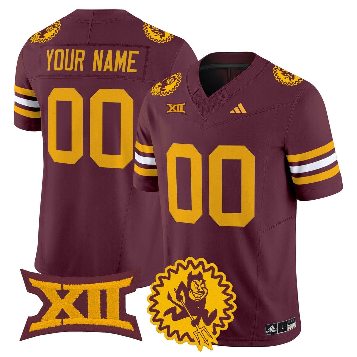 Custom Arizona State Sun Devils Jersey 1975 Throwback Vapor Stitched - Image 3