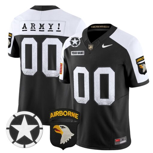 Custom Army Black Knights Jersey 2025 Screaming Eagles Stitched - Image 4
