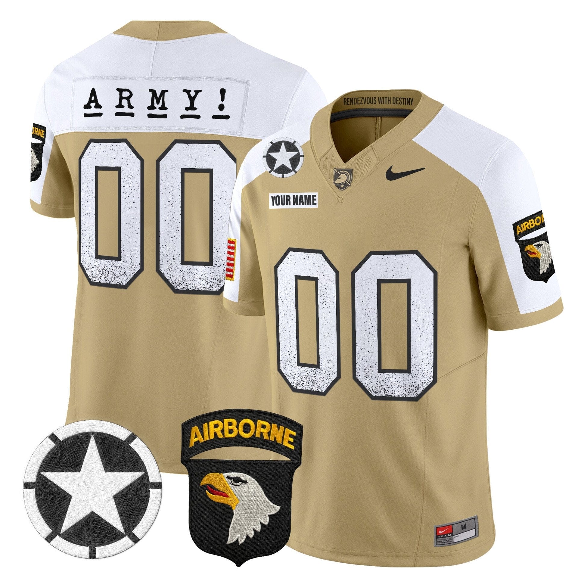 Custom Army Black Knights Jersey 2025 Screaming Eagles Stitched - Image 5