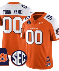 Custom Auburn Tigers Jersey Name Number Alabama Patch Vapor Stitched Orange Alter