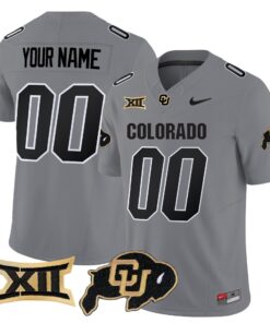 Custom Colorado Buffaloes Jersey 2025 Vapor Limited Stitched Gray