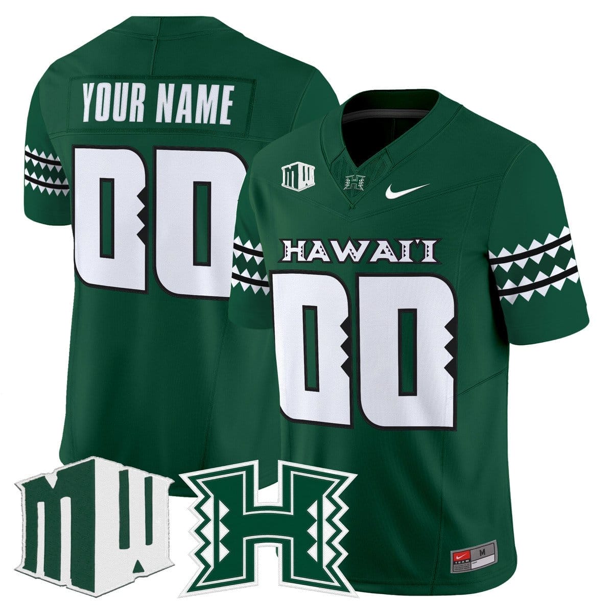 Custom Hawai'i Rainbow Warriors Jersey Name, Number 2025 Vapor Stitched - Image 3