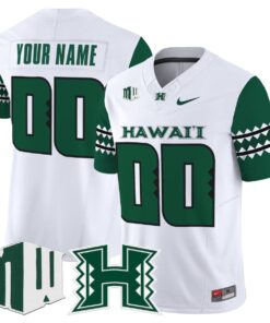 Alternative view of Custom Hawai'i Rainbow Warriors Jersey Name, Number 2025 Vapor Stitched