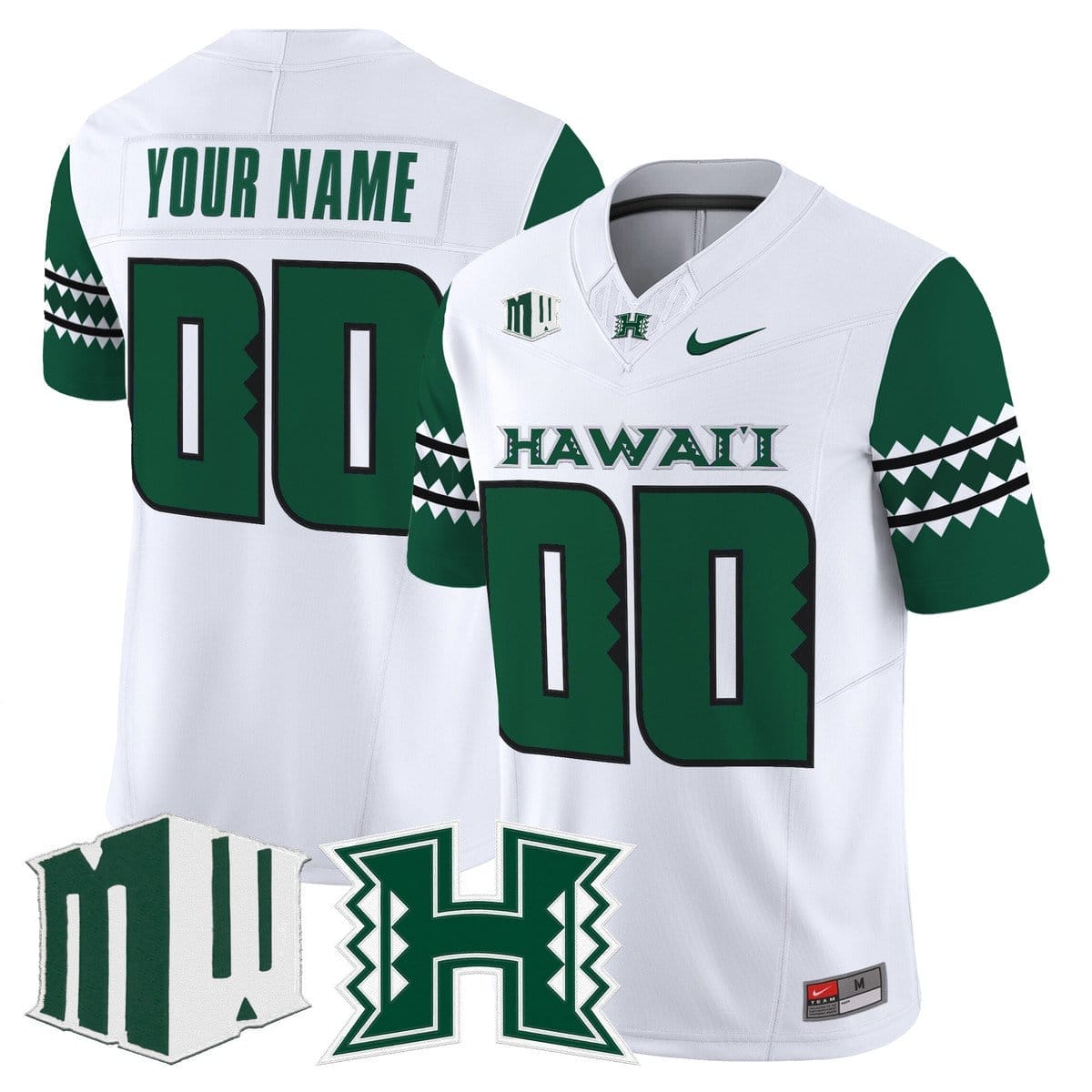 Custom Hawai'i Rainbow Warriors Jersey Name, Number 2025 Vapor Stitched - Image 2