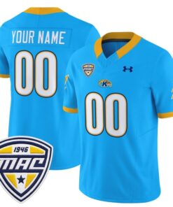 Custom Kent State Golden Flashes Jersey 2025 Limited Stitched Light Blue