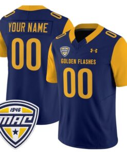 Custom Kent State Golden Flashes Jersey 2025 Limited Stitched Navy
