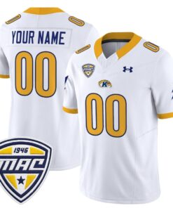 Custom Kent State Golden Flashes Jersey 2025 Limited Stitched White