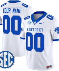 Custom Kentucky Wildcats Jersey Name Number 2025 Limited Stitched White