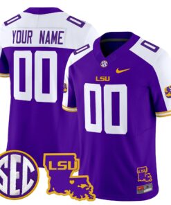 Custom LSU Tigers Jersey Name Number 2025 Louisiana Patch Stitched Purple Alter