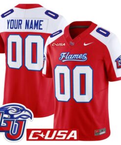 Custom Liberty Flames Jersey Name Number 2025 Vapor Limited Stitched Red Alter