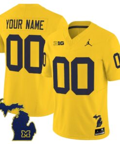 Custom Michigan Wolverines Jersey 2025 Vapor Limited V2 Stitched Maize