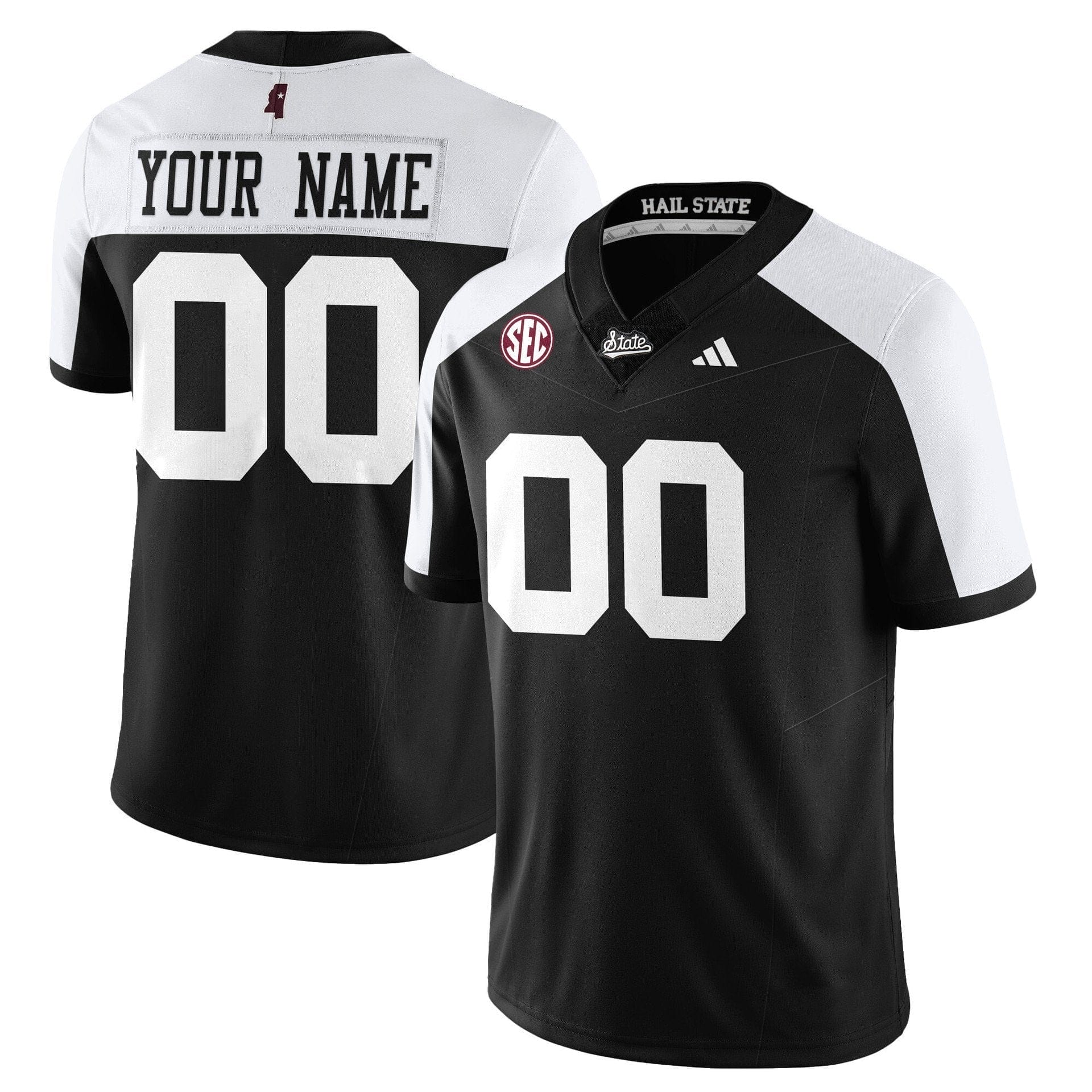 Custom Mississippi State Jersey Name, Number Darkness 2025 Stitched - Image 2