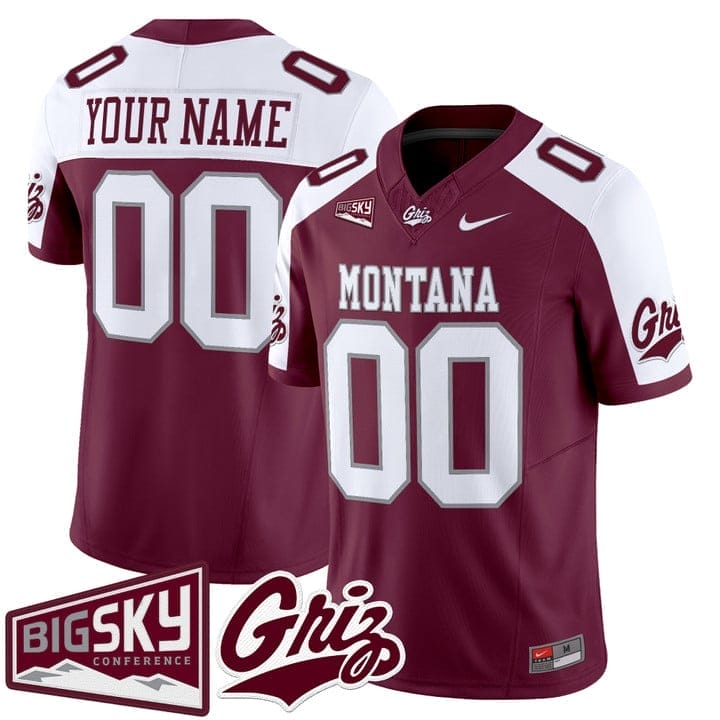 Custom Montana Grizzlies Jersey Name, Number 2025 Vapor Stitched - Image 4