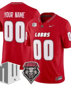 Custom New Mexico Lobos Jersey Name Number 2025 Vapor Limited Stitched Red