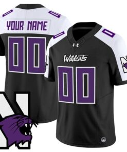 Alternative view of Custom Northwestern Wildcats Jersey Name, Number Honoring 95 Stitched