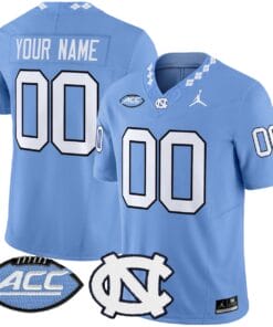 Custom North Carolina Tar Heels Jersey 2025 Vapor Limited Stitched Blue