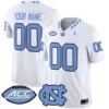 Custom North Carolina Tar Heels Jersey 2025 Vapor Limited Stitched White