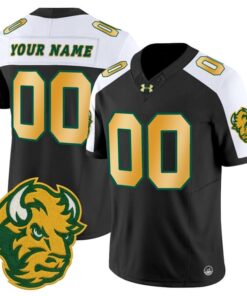 Custom North Dakota State Bison Jersey Name Number Limited Stitched Black Alter