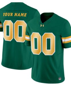 Custom North Dakota State Bison Jersey Name Number Limited Stitched Green