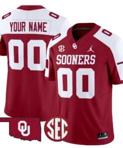 Custom Oklahoma Sooners Jersey Name Number 2025 Limited Stitched Alternate