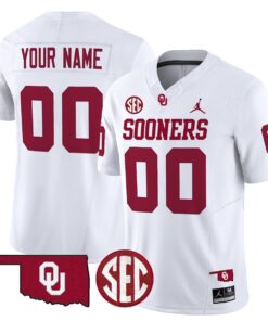 Alternative view of Custom Oklahoma Sooners Jersey Name, Number 2025 Limited Stitched
